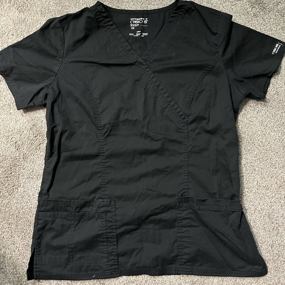 Cherokee size medium scrub top black